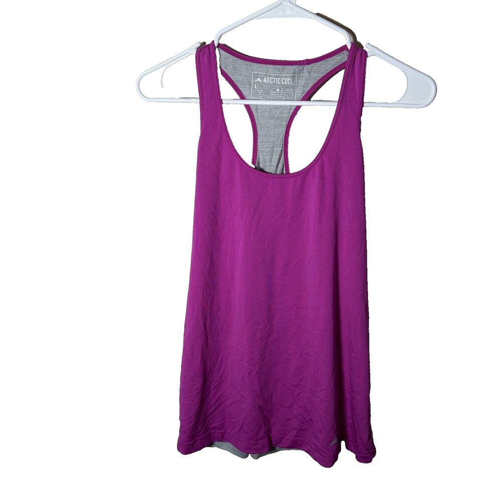 Arctic Cool Tank Top Women's Large Purple Racerback Vented Sleeveless Athletic